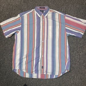Striped Short sleeve button down shirt
